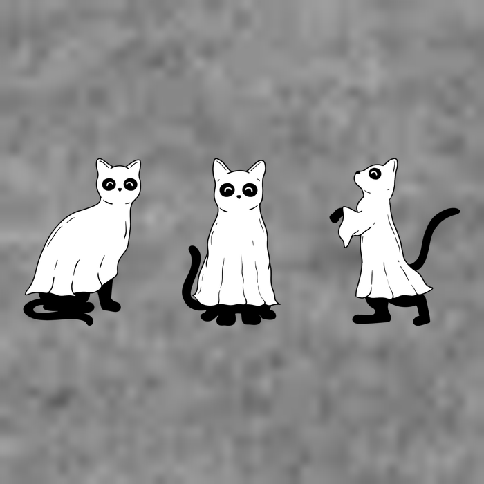 Ghost Cats Funny Halloween Toddler T-Shirt