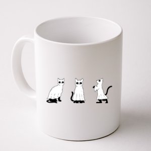 Ghost Cats Funny Halloween Coffee Mug