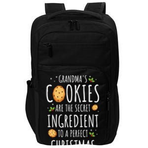 GrandmaS Cookies Funny Grandpa Santa Christmas Costume Gift Impact Tech Backpack