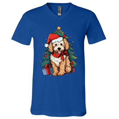 Goldendoodle Christmas Funny Dog Xmas Gift V-Neck T-Shirt