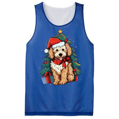 Goldendoodle Christmas Funny Dog Xmas Gift Mesh Reversible Basketball Jersey Tank