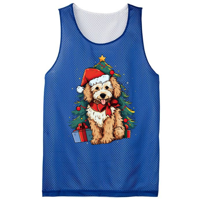 Goldendoodle Christmas Funny Dog Xmas Gift Mesh Reversible Basketball Jersey Tank