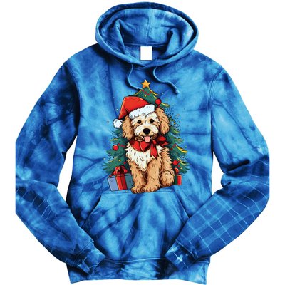 Goldendoodle Christmas Funny Dog Xmas Gift Tie Dye Hoodie