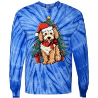 Goldendoodle Christmas Funny Dog Xmas Gift Tie-Dye Long Sleeve Shirt