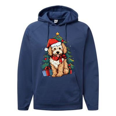 Goldendoodle Christmas Funny Dog Xmas Gift Performance Fleece Hoodie