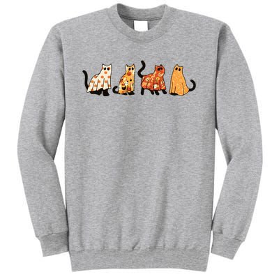 Ghost Cats Funny Halloween Cat Tall Sweatshirt