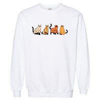 Ghost Cats Funny Halloween Cat Garment-Dyed Sweatshirt