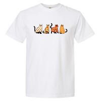 Ghost Cats Funny Halloween Cat Garment-Dyed Heavyweight T-Shirt