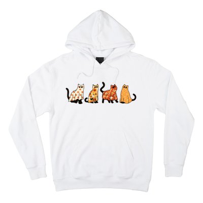 Ghost Cats Funny Halloween Cat Hoodie