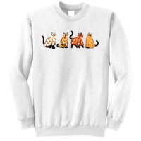 Ghost Cats Funny Halloween Cat Sweatshirt