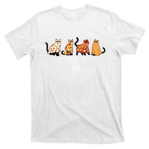 Ghost Cats Funny Halloween Cat T-Shirt