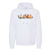 Ghost Cats Funny Halloween Cat Premium Hoodie