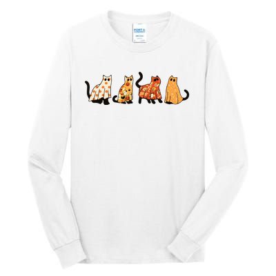 Ghost Cats Funny Halloween Cat Tall Long Sleeve T-Shirt