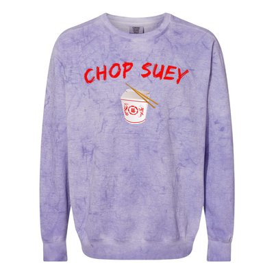 Graphic Chinese Food Apparelchop Suey Colorblast Crewneck Sweatshirt