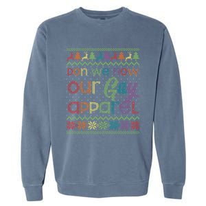 Gay Christmas Funny Lgbt Don We Now Our Gay Rainbow Gift Garment-Dyed Sweatshirt