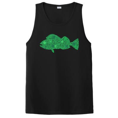 Green Clover Fish St Patrick's Day Love Fishing Great Gift PosiCharge Competitor Tank