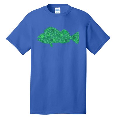 Green Clover Fish St Patrick's Day Love Fishing Great Gift Tall T-Shirt