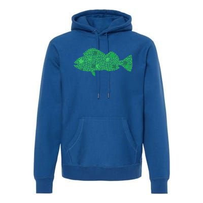 Green Clover Fish St Patrick's Day Love Fishing Great Gift Premium Hoodie