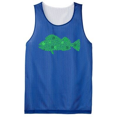 Green Clover Fish St Patrick's Day Love Fishing Great Gift Mesh Reversible Basketball Jersey Tank