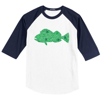 Green Clover Fish St Patrick's Day Love Fishing Great Gift Baseball Sleeve Shirt