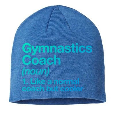 Gymnastics Coach Funny Sports Definition Trainer Instructor Cute Gift Sustainable Beanie