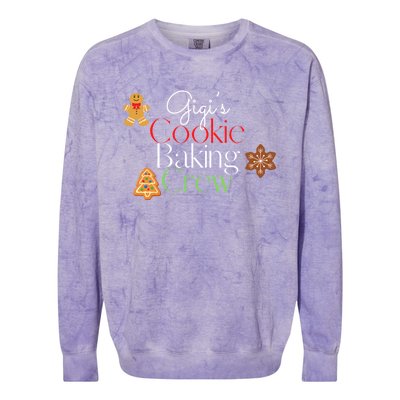 Gigi’S Christmas Family Matching Group Cookie Baking Crew Gift Colorblast Crewneck Sweatshirt