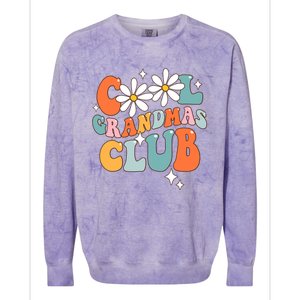 Groovy Cool Grandmas Club Funny Smile Mothers Day Colorblast Crewneck Sweatshirt