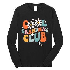 Groovy Cool Grandmas Club Funny Smile Mothers Day Long Sleeve Shirt