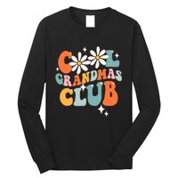 Groovy Cool Grandmas Club Funny Smile Mothers Day Long Sleeve Shirt