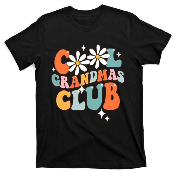 Groovy Cool Grandmas Club Funny Smile Mothers Day T-Shirt