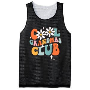 Groovy Cool Grandmas Club Funny Smile Mothers Day Mesh Reversible Basketball Jersey Tank