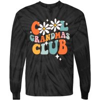 Groovy Cool Grandmas Club Funny Smile Mothers Day Tie-Dye Long Sleeve Shirt