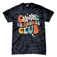 Groovy Cool Grandmas Club Funny Smile Mothers Day Tie-Dye T-Shirt