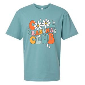 Groovy Cool Grandmas Club Funny Smile Mothers Day Sueded Cloud Jersey T-Shirt