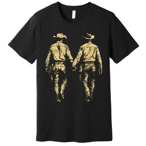 Gay Cowboy Gay Western Lgbtqia Gay Rodeo Premium T-Shirt