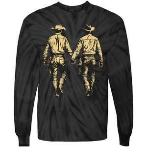 Gay Cowboy Gay Western Lgbtqia Gay Rodeo Tie-Dye Long Sleeve Shirt