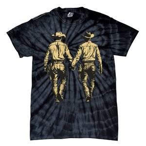 Gay Cowboy Gay Western Lgbtqia Gay Rodeo Tie-Dye T-Shirt