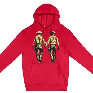 Gay Cowboy Gay Western Lgbtqia Gay Rodeo Premium Pullover Hoodie