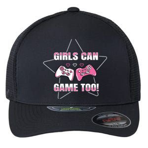 Gaming Can Game Too Gamer Funny Gift Flexfit Unipanel Trucker Cap