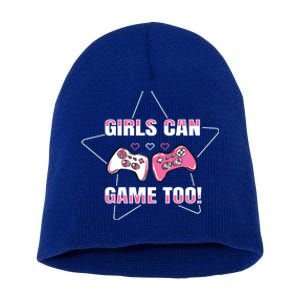 Gaming Can Game Too Gamer Funny Gift Short Acrylic Beanie