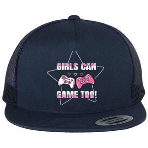 Gaming Can Game Too Gamer Funny Gift Flat Bill Trucker Hat