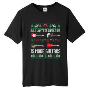 Guitars Christmas Guitarist Guitar Ugly Christmas Cute Gift Tall Fusion ChromaSoft Performance T-Shirt