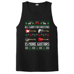 Guitars Christmas Guitarist Guitar Ugly Christmas Cute Gift PosiCharge Competitor Tank