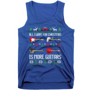 Guitars Christmas Guitarist Guitar Ugly Christmas Cute Gift Tank Top