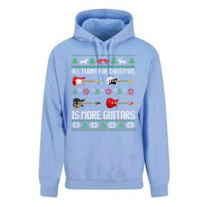 Guitars Christmas Guitarist Guitar Ugly Christmas Cute Gift Unisex Surf Hoodie