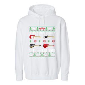 Guitars Christmas Guitarist Guitar Ugly Christmas Cute Gift Garment-Dyed Fleece Hoodie