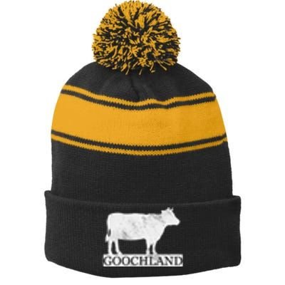 Goochland Cow Stripe Pom Pom Beanie