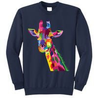 Giraffe Colorful Geometric Mammal Fauna Pop Art Style Sweatshirt