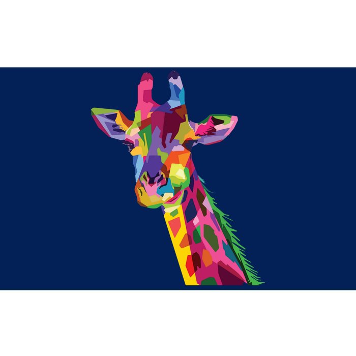 Giraffe Colorful Geometric Mammal Fauna Pop Art Style Bumper Sticker