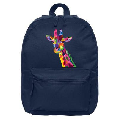 Giraffe Colorful Geometric Mammal Fauna Pop Art Style 16 in Basic Backpack